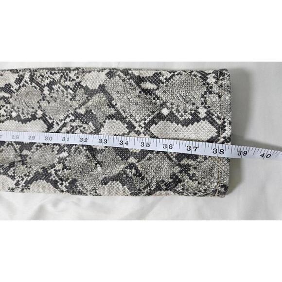 H&M Women's Snake Print Denim Jeans Pants Size 12 - Picture 7 of 10